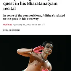 An article in The Indian Express about my Bharatanatyam recital. I am thankful to the journalists and critics who take the time to engage with my work and share it with a wider audience.