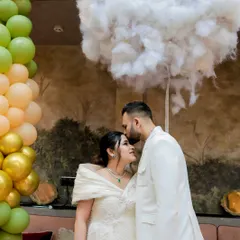 A tender moment between the parents-to-be under the 'Oh Baby' cloud. It's these quiet, emotional moments I love to create a space for.