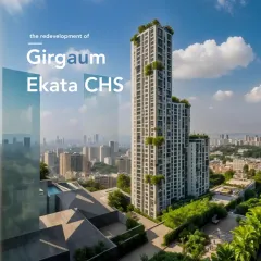 The full vision for the redevelopment of Girgaum Ekata CHS. This proposal illustrates how strategic urban planning can create a better future with improved housing and community spaces.