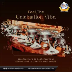 We create a celebratory vibe with our elegant buffet setups. The gleaming silver chafing dishes and organized layout invite guests to explore the delicious feast we have prepared.
