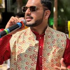 A close-up shot, capturing the passion and energy I bring to the microphone.