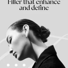 This image captures our goal for every filler treatment: to enhance and define your natural features. We use fillers to create elegant contours and structure, whether it's for a sharper jawline or lifted cheeks, ensuring the result is always sophisticated and balanced.