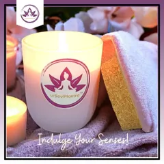 Indulge your senses with my Serene Soy Wax Candle. The frosted glass and gentle flame create a soft, warm glow, perfect for setting a relaxing mood during a bath, meditation, or a quiet evening.