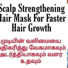 A scalp-strengthening hair mask to increase the power of your hair roots, helping it grow faster and thicker.