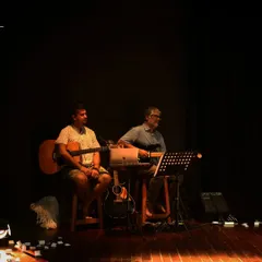 Live music is at the heart of "Gretel." Musicians Ananth Menon and Vedanth Bharadwaj provide a live folk and rock score that drives the narrative and enhances the on-stage action.