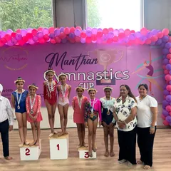 A clean sweep on the podium. We are so proud to see our gymnasts from the Manthan Gymnastics Cup standing tall at first, second, and third place, representing the depth of talent we nurture.