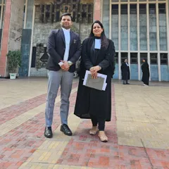 With a junior colleague outside the Punjab and Haryana High Court. Mentoring the next generation of lawyers is a responsibility I cherish.