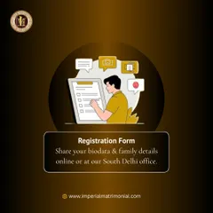 The first step is registration, where you can share your biodata and family details securely online or at our South Delhi office. This initiates your confidential search for a life partner.