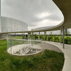 The flowing, fabric-like skin of this university building by SANAA architects in Milan. Their work is a study in lightness, transparency, and the delicate relationship between a building and its landscape.