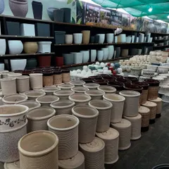 Our indoor showroom is filled with a vast collection of ceramic and other designer pots. You can find a wide variety of shapes, sizes, and textures to match any decor style.