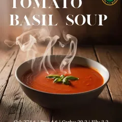 Mumbai rains and warm soup are a match made in heaven. My Tomato Basil Soup is a classic comfort choice, and with the full macro breakdown, you can enjoy it without any guilt.