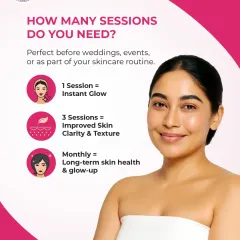 The number of HydraFacial sessions depends on your goals. A single session provides an instant glow perfect for an event, while a series of three improves clarity and texture. Monthly treatments are ideal for long-term skin health.