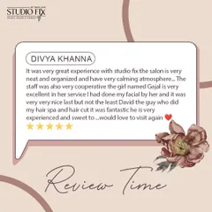 This review highlights the neat, organized, and calming atmosphere of the salon, along with the excellent service provided by the team for both hair spas and haircuts.