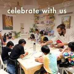 Let's celebrate. Our studio transforms into the perfect art party venue for birthdays and special occasions, where kids get to create together in a fun, guided session.