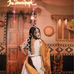 A view of my creative space, The Dance Temple studio in Goregaon West. The neon sign and rustic backdrop are part of the versatile sets we've built for shoots and rehearsals.