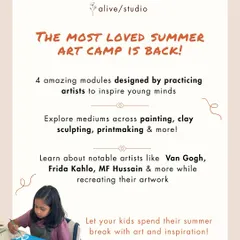 Our art camps are designed by practicing artists to be more than just a class. Kids learn about notable figures like Van Gogh and Frida Kahlo while developing core artistic skills in a supportive environment.