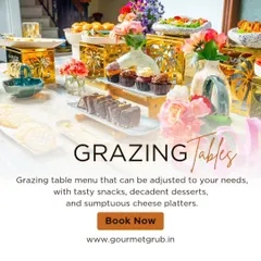 Our grazing table menus are fully customizable. We can create a beautiful spread with tasty snacks, decadent desserts, and sumptuous cheese platters to fit your needs.