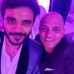 It's always great to connect with guests at a wedding. Here's a selfie from the celebration in Bahrain. The energy was amazing, and I had a fantastic time spinning for such a lively crowd.