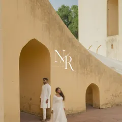 The architectural grandeur of Jaipur provides a stunning canvas for a love story. We used the clean lines and warm tones of the city's heritage sites to frame this couple, creating a pre-wedding photograph that is both artistic and deeply personal.