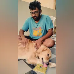 This is Simba, one of our happy customers, getting some love from his human. We make food that's not just healthy but also brings joy to both pets and their parents.
