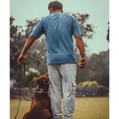 A quiet moment with Thor. The foundation of all great training is the relationship you have with your dog, built on respect, understanding, and countless hours spent together.