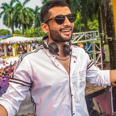 A candid shot from the Holi party, completely in my element. The joy on everyone's faces is what makes these events so special.