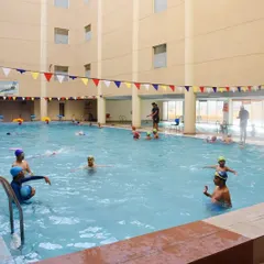 Our semi-Olympic size pool gives everyone enough space to train properly. No overcrowding, just focused swimming lessons for adults and kids in Gurgaon.