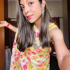 A saree is always a good idea. Here I am in a bright and cheerful yellow floral saree, perfect for a daytime event or a casual outing. I believe in finding sarees that are easy to wear and make you feel happy.