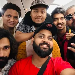 A quick selfie on the flight to Sri Lanka. As a band, we are a tight-knit family, and our chemistry off-stage translates to our energy on-stage.