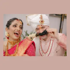 It's the playful, unposed moments like these that truly define a wedding day. Daniel fully embracing the fun of his South Indian wedding to Shruti is a memory they'll cherish forever.