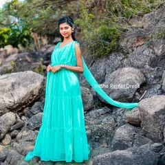 This beautiful sea-green tiered gown is another one of my rental options for photoshoots. I also offer this style in kids' sizes so you can create a custom mother-daughter combo for your event.