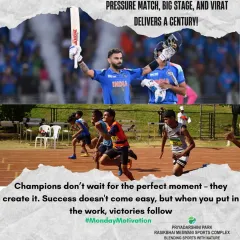 Virat Kohli's century is the perfect Monday motivation. His dedication reflects the values I instill in my athletes: relentless hard work leads to victory.