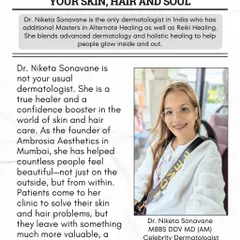 I was featured as a "Dermatologist who heals your skin, hair and soul." This is because I blend advanced dermatology with holistic healing practices like Reiki. My goal is to help my patients not just look beautiful, but to feel a renewed sense of self-confidence from within.