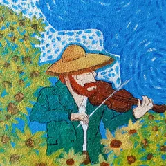 A detailed shot of the violinist. Capturing the feel of a classic painting on a modern wall is a challenge I absolutely love.