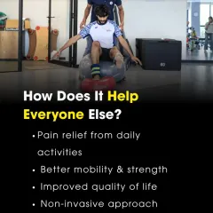 Beyond athletes, our physiotherapy services help everyone experience a better quality of life. We provide pain relief from daily activities, improve mobility and strength, and offer a non-invasive approach to wellness.