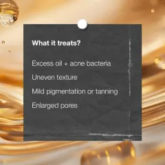 What does the Carbon Facial treat? It effectively targets excess oil, acne bacteria, uneven texture, mild pigmentation or tanning, and enlarged pores.
