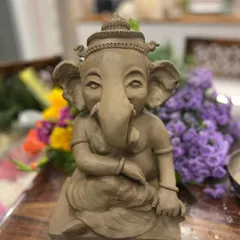 Bappa has arrived at my home. It's a beautiful feeling to welcome an idol that I have crafted with my own hands.