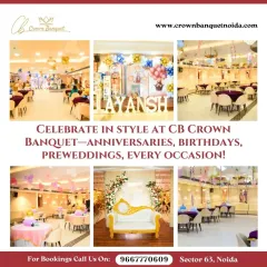 We cater to all occasions, from anniversaries and birthdays to pre-wedding functions. This collection of images shows our hall decorated for a child's birthday party, along with our elegant stage for more formal events.
