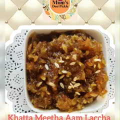 Our Khatta Meetha Aam Laccha is a sweet and sour pickle made from shredded raw mangoes. It has a jam-like consistency and is a favourite among kids and adults who prefer a milder taste.