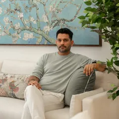 Taking a moment in a recently completed space. Seeing a project come together, with art on the walls and furniture in place, is the most rewarding part of my job.