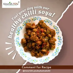 My Healthy Chilli Soya is a crowd-pleaser. It's a high-protein, plant-based dish that's spicy, tangy, and delicious without being deep-fried, making it perfect for a guilt-free indulgence.