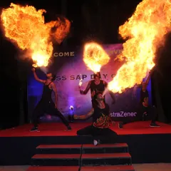 Feel the heat with our spectacular fire breathing act. Our trained performers create a breathtaking display of fire and skill, adding a serious wow-factor and an element of thrilling danger to corporate events, weddings, and festivals.