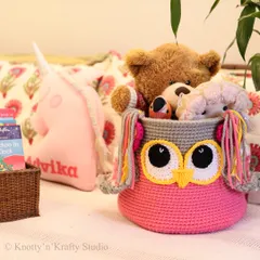 Here is my bestselling Owlie Basket, a friendly and charming helper for keeping a child's room tidy. It’s perfect for stashing away soft toys and books at the end of the day.