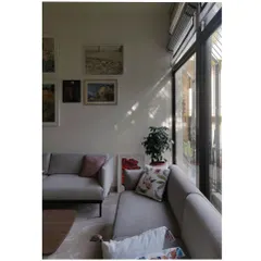The changing angle of the sun creates different patterns, making the space feel new and different at various times of the day.