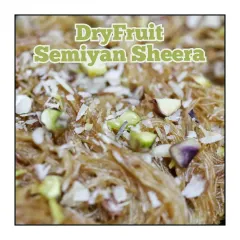A comforting bowl of Dry Fruit Semiyan Sheera. This vermicelli pudding is cooked in ghee and milk and loaded with pistachios and almonds, a sweet treat served in my Friday happy meal.