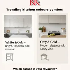 Your kitchen deserves a touch of trend and elegance. Choose between the bright, timeless vibe of White & Oak or the modern luxury of Grey & Gold.