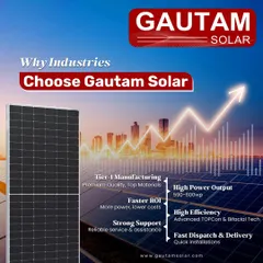 Industries choose us for our Tier-1 manufacturing, high power output, and advanced TOPCon & Bifacial technology. We provide strong support and fast dispatch to ensure your projects are completed on time and deliver a faster ROI.
