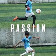 A collage showing the passion of our U11 squad in action, featuring both our male and female players giving their all on the pitch.