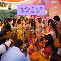 The pure joy of a 'Phoolon Ki Holi' during Priyanka and Ashish's Haldi ceremony. We love planning vibrant, interactive celebrations where guests are fully immersed in the fun, creating memories that last a lifetime.