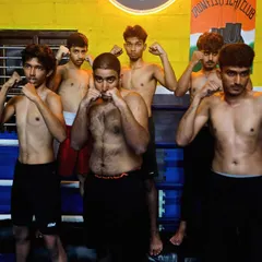 The next generation of fighters. These young men show the focus and fighting stance that we teach from day one. They are the future of our club.